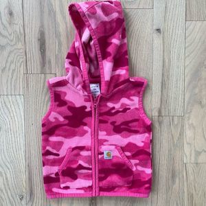 Carhartt girls camo fleece vest